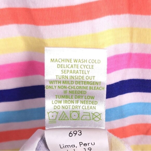 Lilly‎ Pulitzer 100% PIMA COTTON PERU MADE SS Marlowe Dress Island Stripe SMALL - Picture 13 of 13